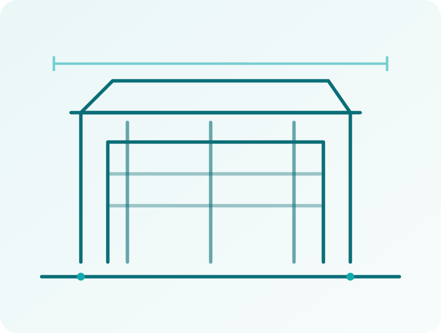 Ilustración técnica de estructura para obra civil